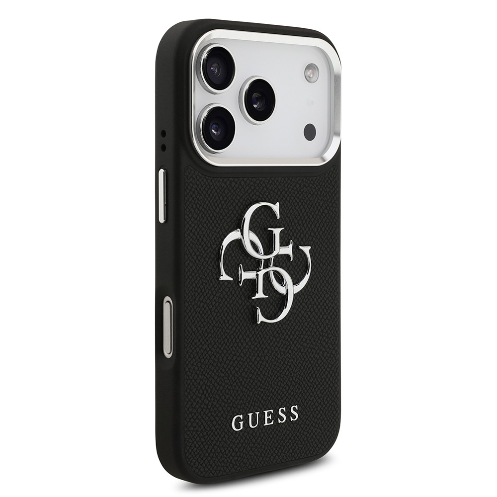 Apple iPhone 17 Pro Kılıf Guess Orjinal Lisanslı PU Deri 4G Büyük Metal Logo Dizaynlı Kapak