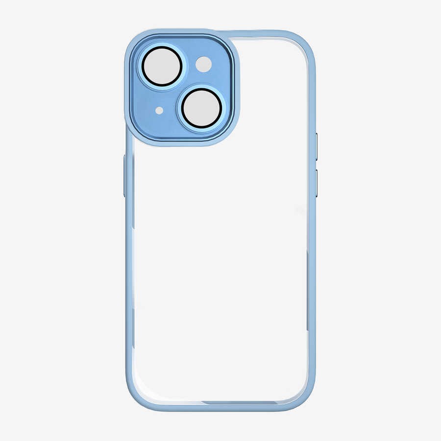 Apple iPhone 14 Plus Kılıf Wiwu VCC-104 Lens Korumalı Renkli Kenar Arkası Şeffaf Vivid Clear Kapak