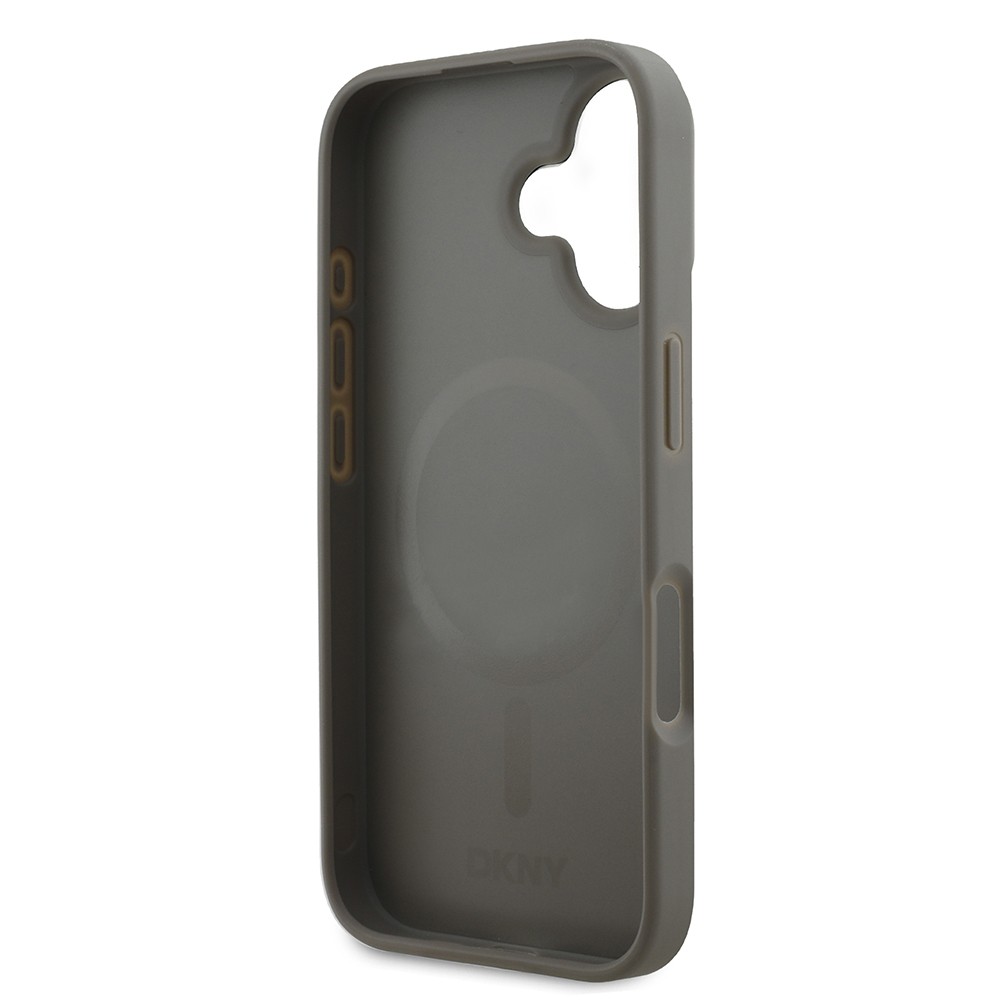 iPhone 16 Kılıf DKNY Orjinal Lisanslı Magsafe Şarj Özellikli 3D Yazılı Checkered Pattern Kılıf