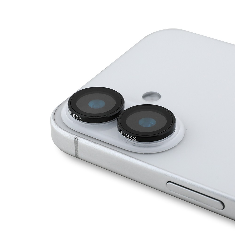 iPhone 16 Plus Guess Orjinal Lisanslı Metal Kamera Lens Koruyucu