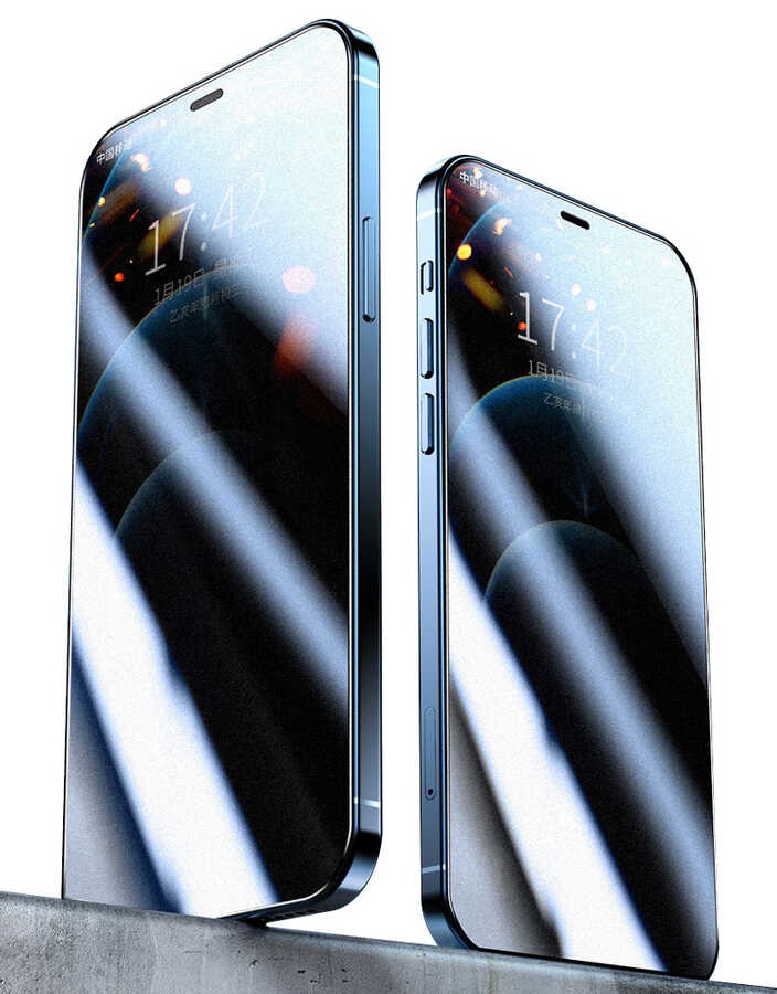 iPhone 12 Zore Rika Premium Privacy Temperli Cam Ekran Koruyucu