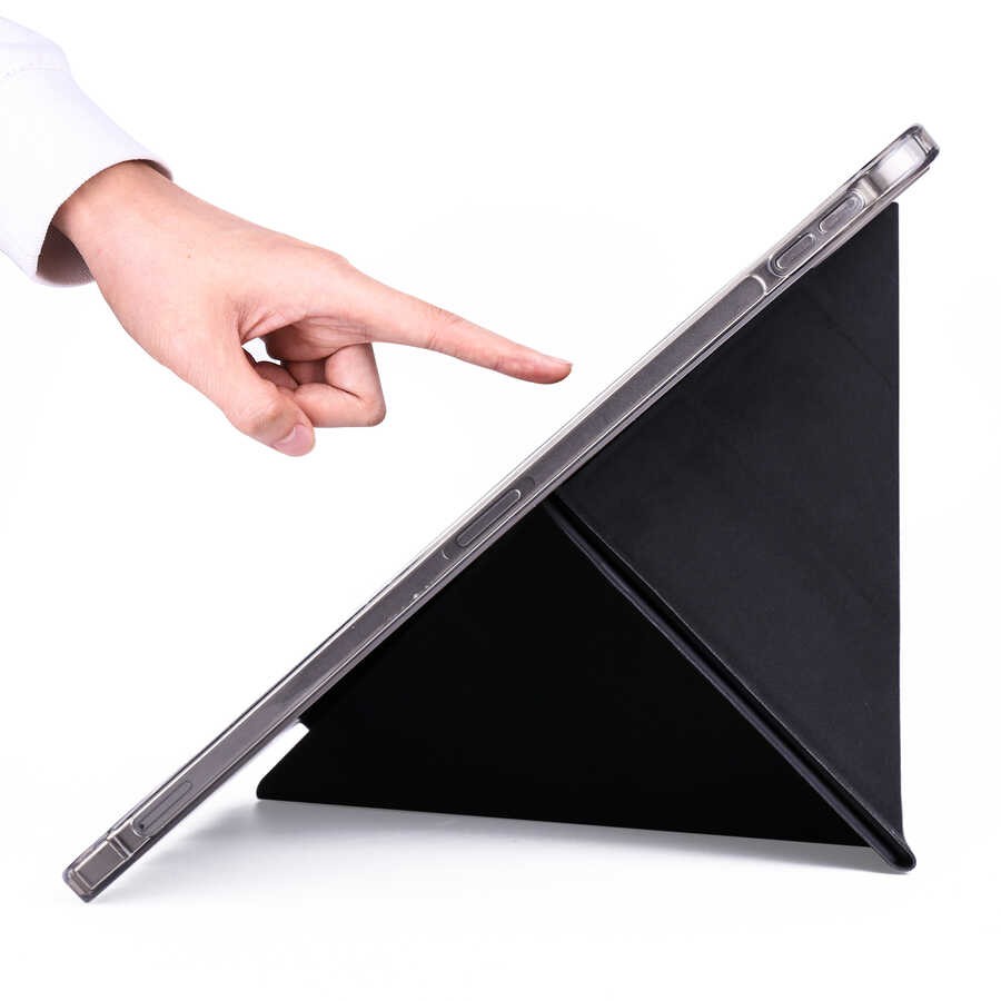 iPad Pro 12.9 2022 M2 Kılıf Zore Tri Folding Kalem Bölmeli Standlı Kılıf