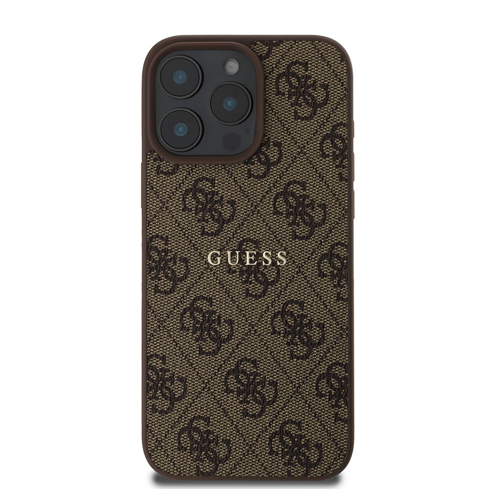 iPhone 15 Pro Max Kılıf Guess Orjinal Lisanslı Magsafe Şarj Özellikli 4G Desen Yazı Logolu Kılıf