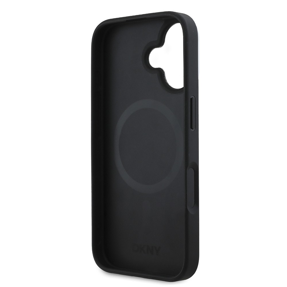 iPhone 16 Plus Kılıf DKNY Orjinal Lisanslı Magsafe Şarj Özellikli 3D Yazılı Checkered Pattern Kılıf