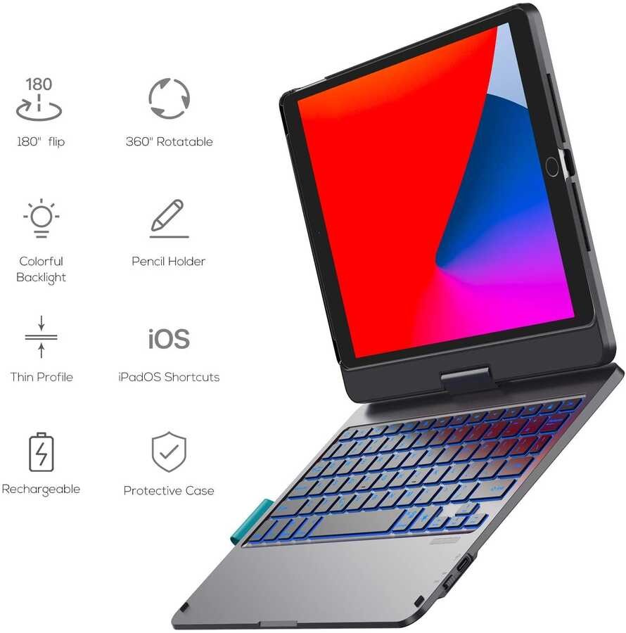 iPad Pro 11 Wiwu Waltz Rotating Keyboard Kablosuz Dönebilen Klavye