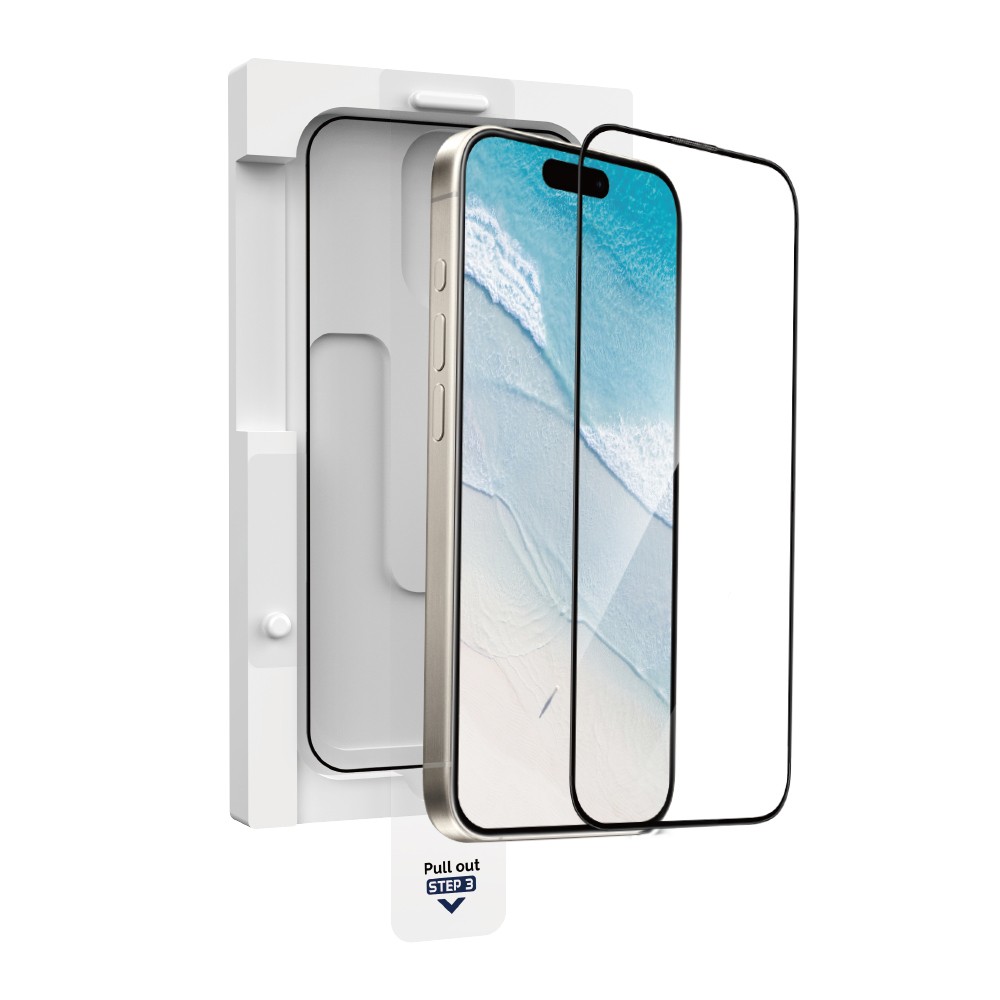 iPhone 15 Plus Wiwu GT-020 Titan Guard Serisi Şok Emici Hibrit Polimer HD Şeffaf Ekran Koruyucu Film + Kolay Uygulama Aparatı