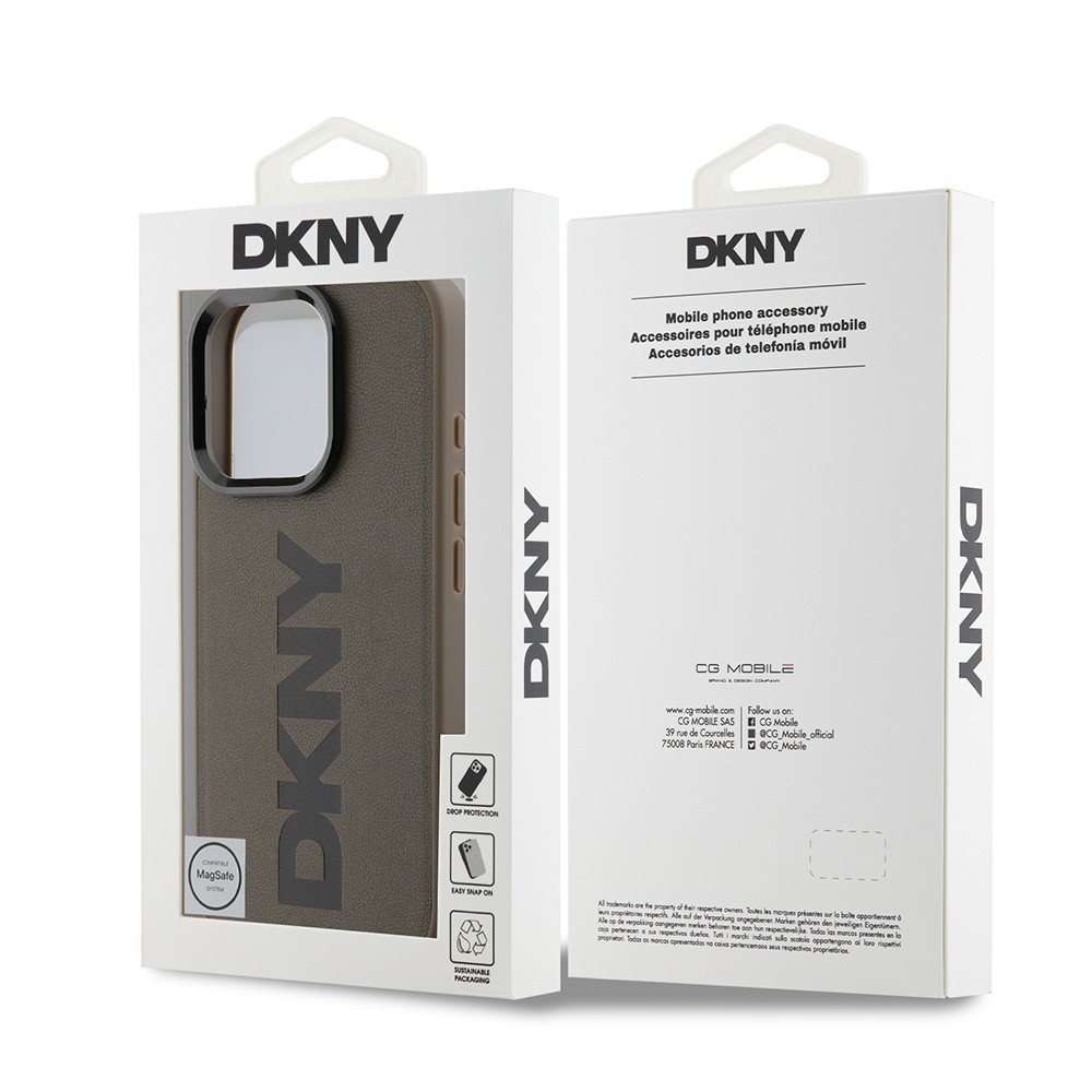 iPhone 16 Pro Max Kılıf DKNY Orjinal Lisanslı Magsafe Şarj Özellikli PU Deri Plain Kılıf