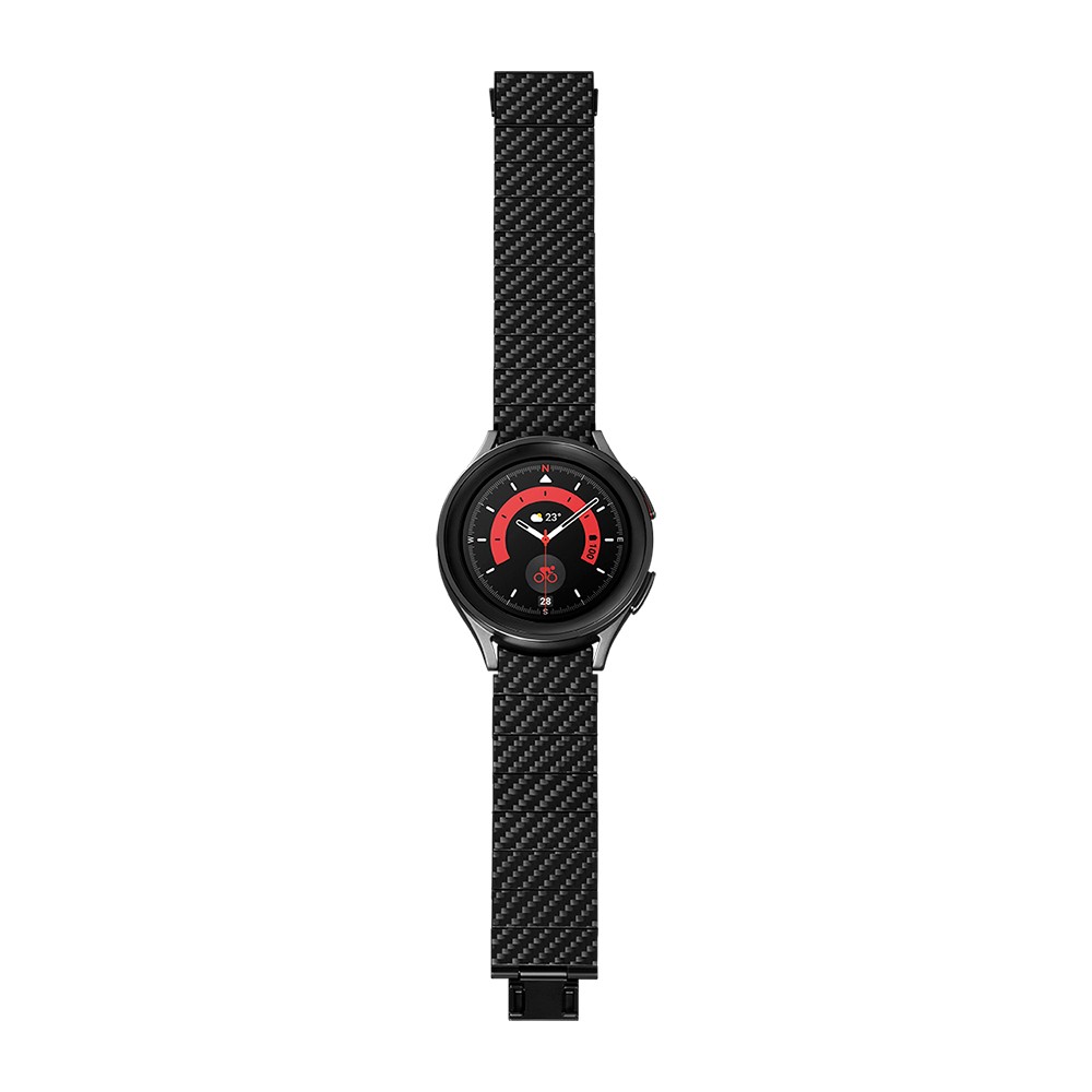 Galaxy Watch 6 44mm Karbon Fiber Pitaka Modern Serisi Black-Grey Twill Kordon