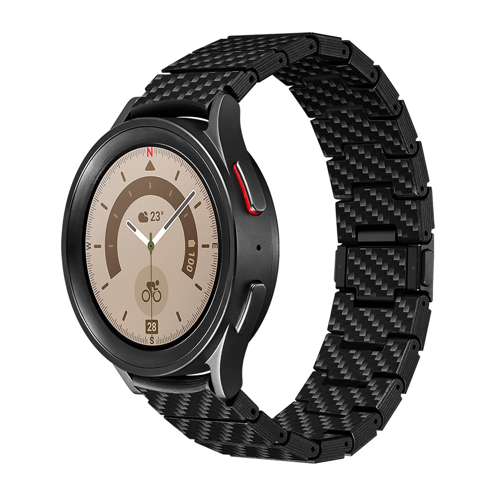 Galaxy Watch 7 44mm Karbon Fiber Pitaka Modern Serisi Black-Grey Twill Kordon