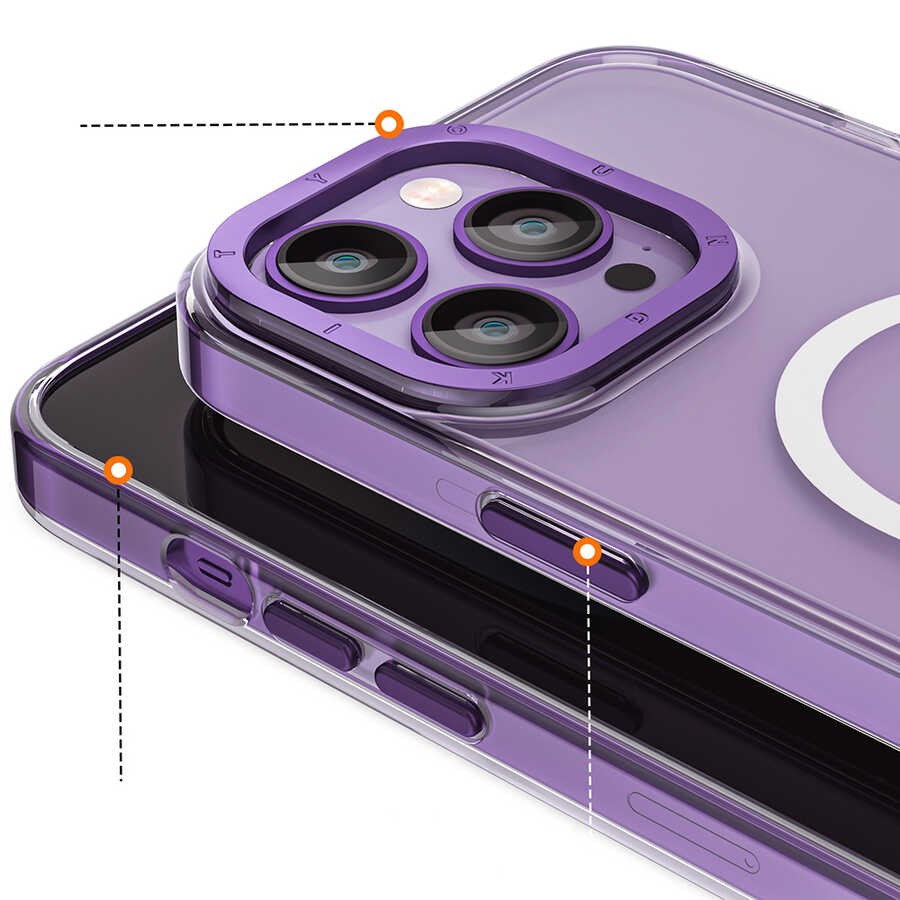iPhone 14 Pro Max Kılıf Magsafe Şarj Özellikli Youngkit Coloured Glaze Serisi Kılıf