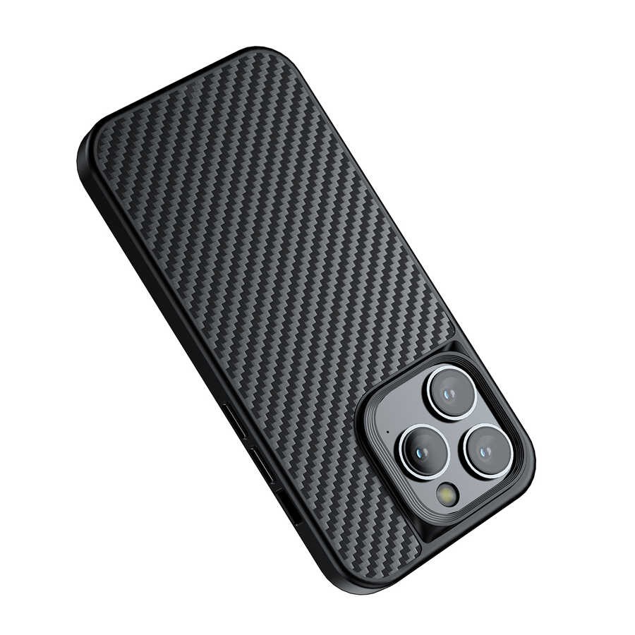 iPhone 14 Pro Max Kılıf Aramid Karbon Fiber Magsafe Özellikli Wlons Radison Kılıf
