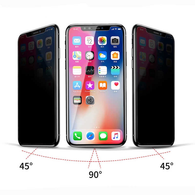 iPhone XS Max 6.5 ​​​​​​​​​​​​Zore Rika Premium Privacy Temperli Cam Ekran Koruyucu