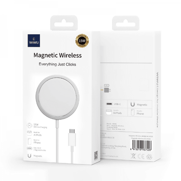 Wiwu Wi-W009 Interstellar 15W Hızlı Şarj Özellikli M-safe PD Wireless Şarj Aleti