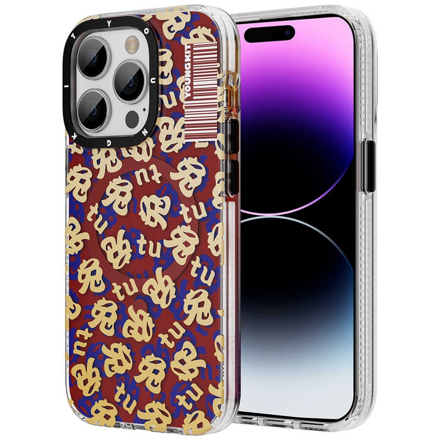 iPhone 14 Pro Kılıf Magsafe Şarj Özellikli Youngkit Play Rabbit Serisi Kılıf