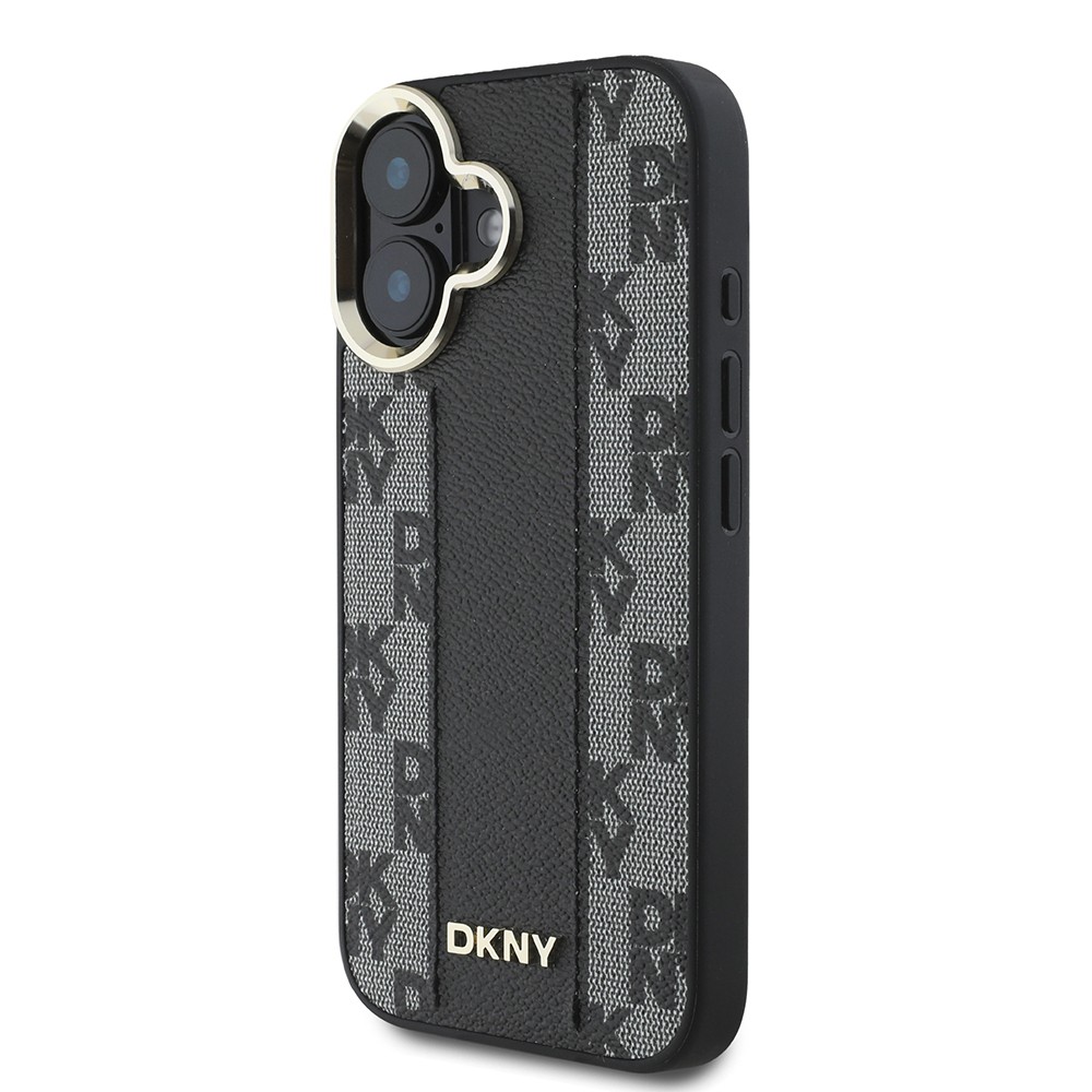 iPhone 16 Kılıf DKNY Orjinal Lisanslı Magsafe Şarj Özellikli 3D Yazılı Checkered Pattern Kılıf