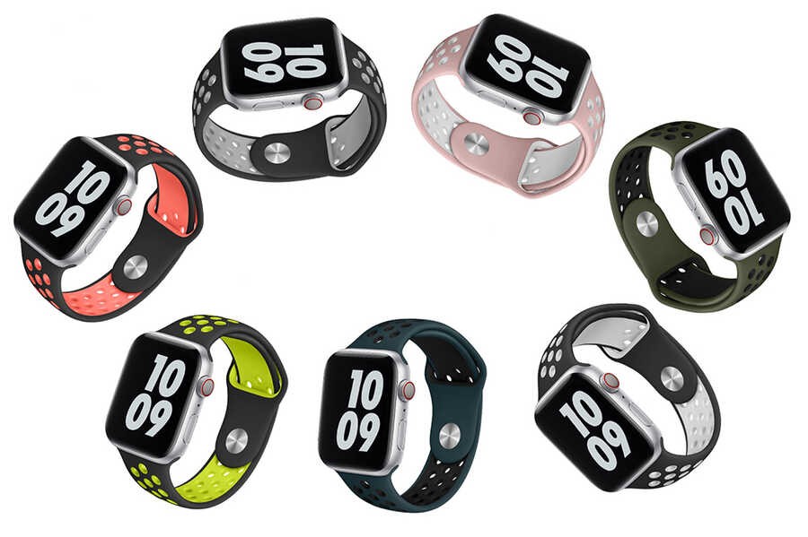 Watch 44mm Wiwu Dual Color Sport Band Silikon Kordon