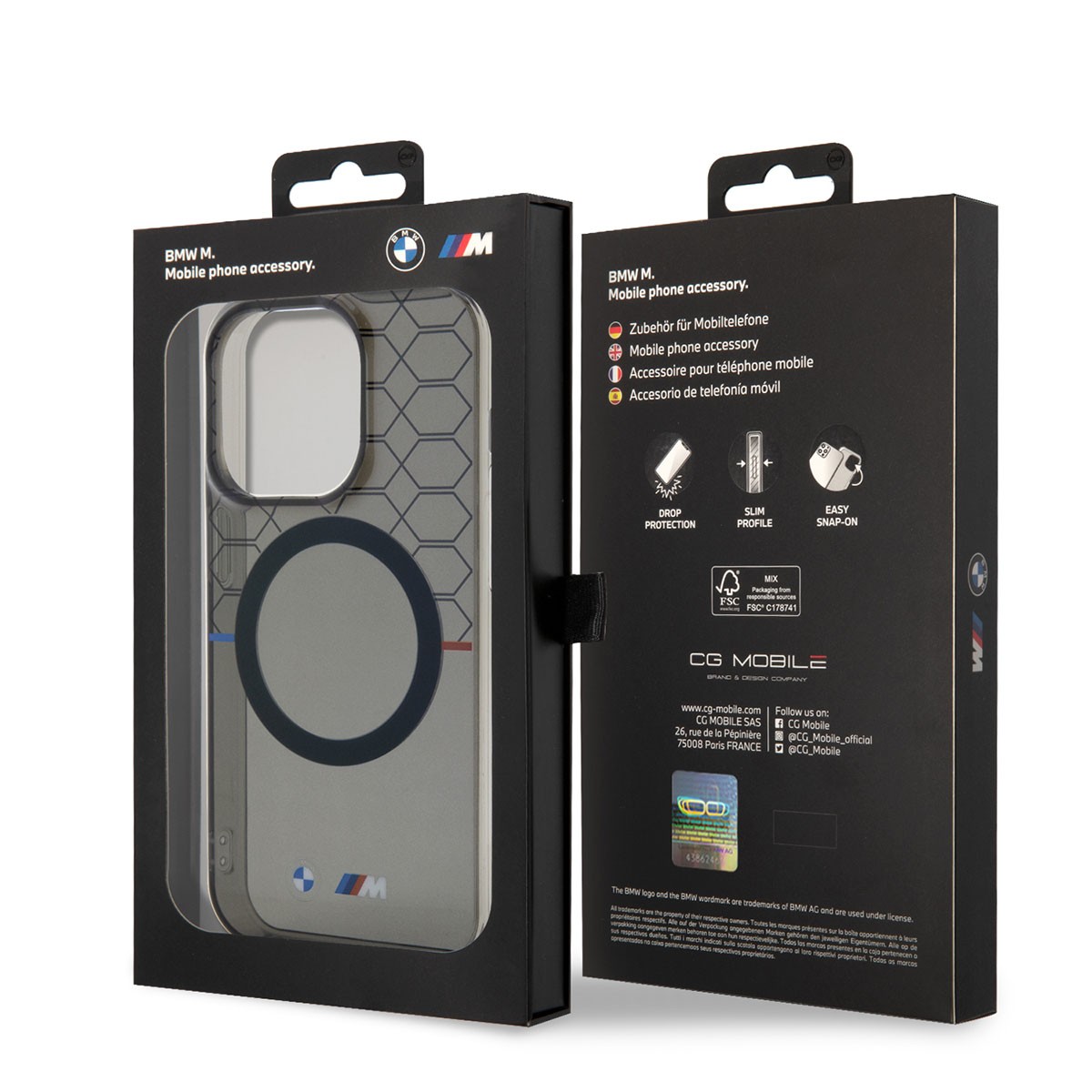iPhone 14 Pro Max Kılıf BMW Magsafe Şarj Özellikli Transparan M Dizayn Kılıf