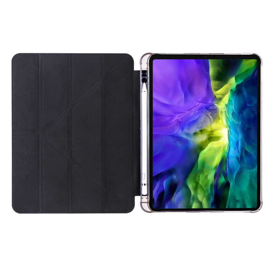iPad Pro 12.9 2022 M2 Kılıf Zore Tri Folding Kalem Bölmeli Standlı Kılıf
