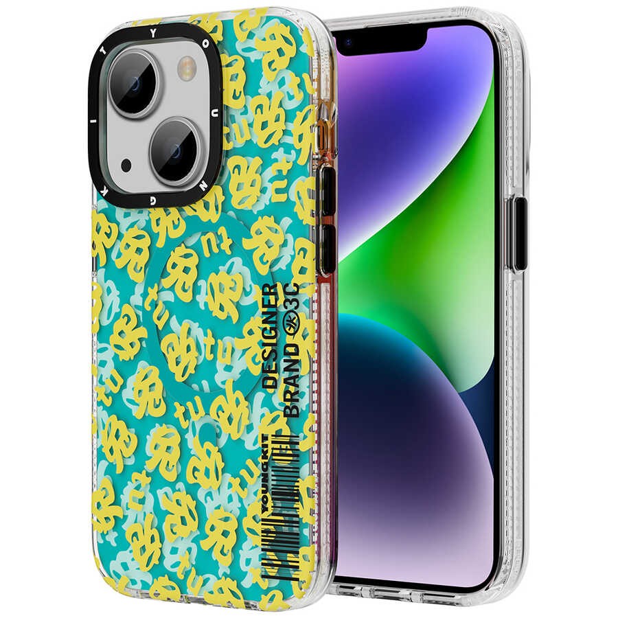 iPhone 14 Plus Kılıf Magsafe Şarj Özellikli Youngkit Play Rabbit Serisi Kılıf
