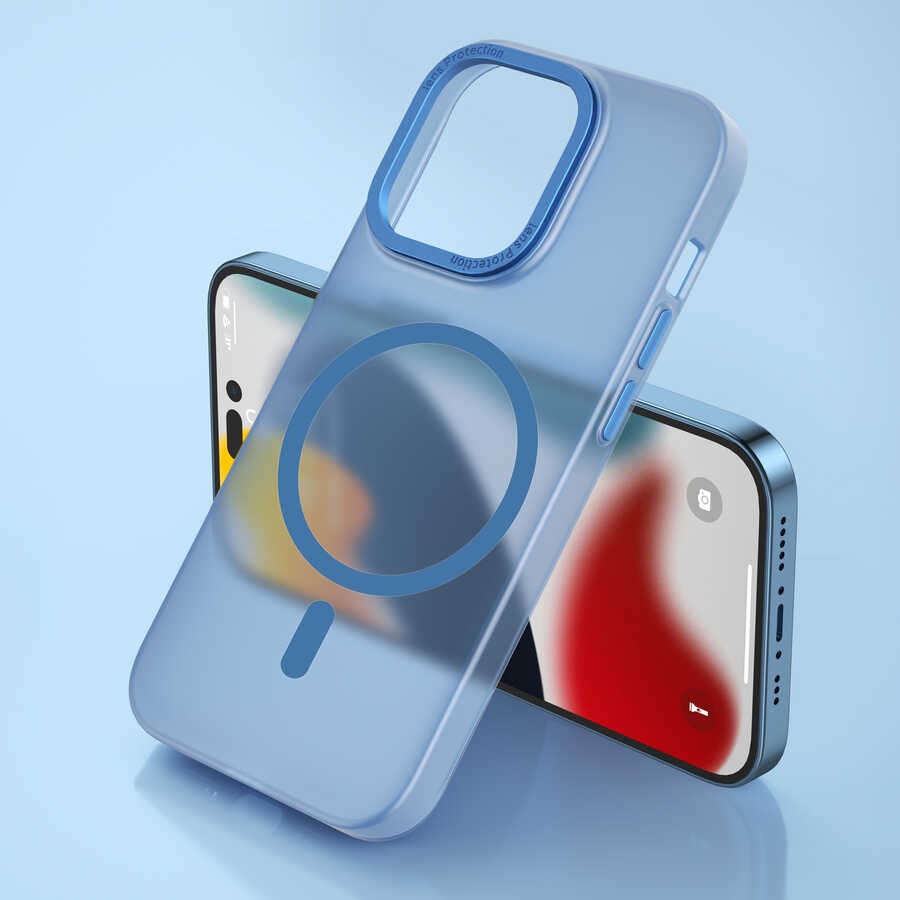 iPhone 14 Pro Wiwu Frosted Magnetic Buzlu Sert PC Kılıf