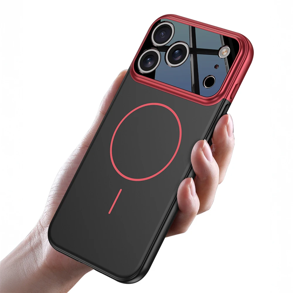 Apple iPhone 17 Pro Max Kılıf M-safe Şarj Özellikli Çift Parçalı Zore Napoli Kapak