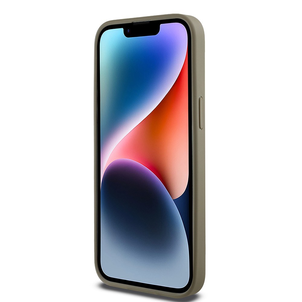 Apple iPhone 14 Pro Max Kılıf DKNY Orjinal Lisanslı M-safe Şarj Özellikli 3D Yazılı Grid Pattern Kapak