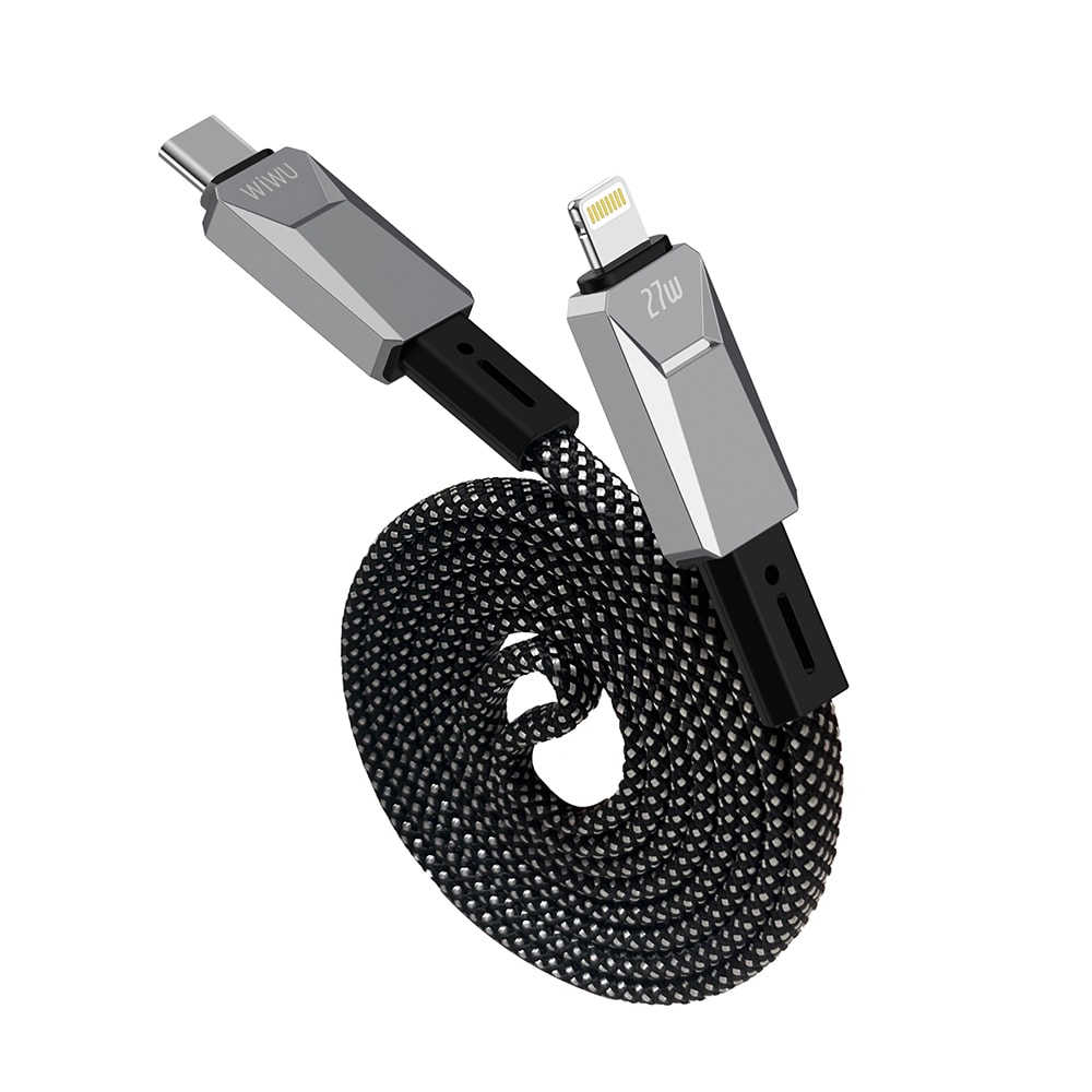 Wiwu Wi-C077 Cyberlink Serisi Type-C to Lightning Hızlı Şarj Özellikli Data ve Şarj Kablosu 27W 1M