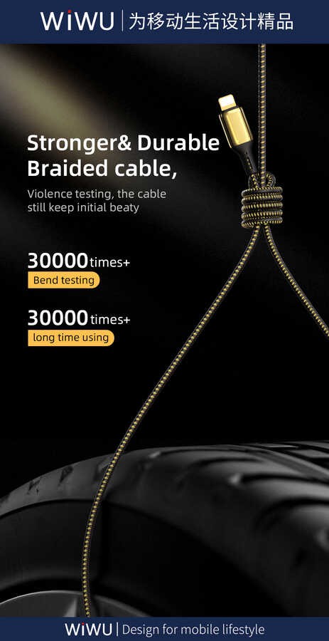 Wiwu Golden Series GD-103 Lightning To PD Data Kablo 2M