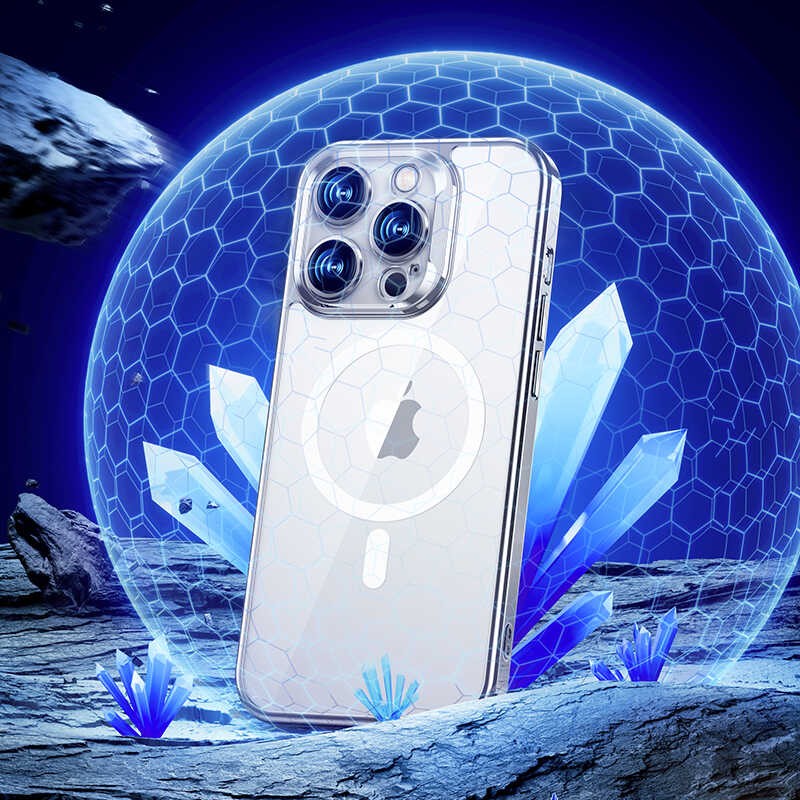 iPhone 14 Pro Max Kılıf Magsafe Şarj Özellikli Premium Cam Arka Yüzey Benks Electroplated Kılıf