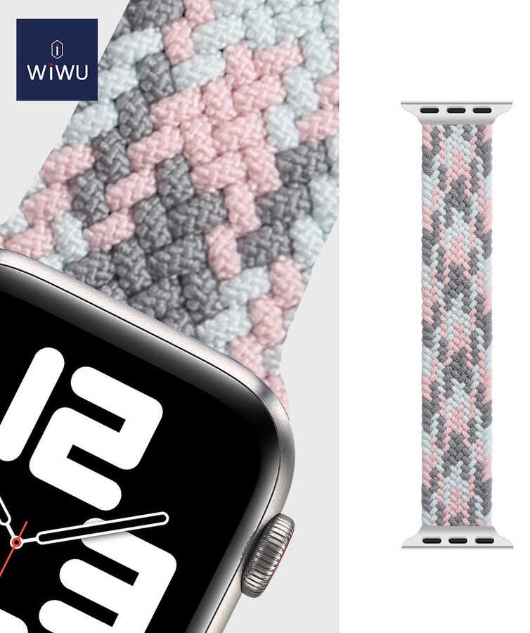 Watch 38mm Wiwu Braided Solo Loop Contrast Color Large Kordon