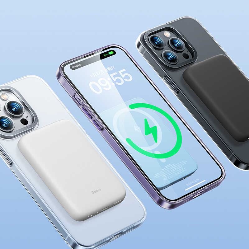 iPhone 14 Plus Kılıf Wireless Şarj Destekli Benks Magnetik Haze Kılıf