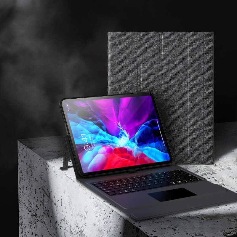 iPad Pro 12.9 2020 (4.Nesil) Benks Multifunctional Kablosuz Klavyeli Kılıf
