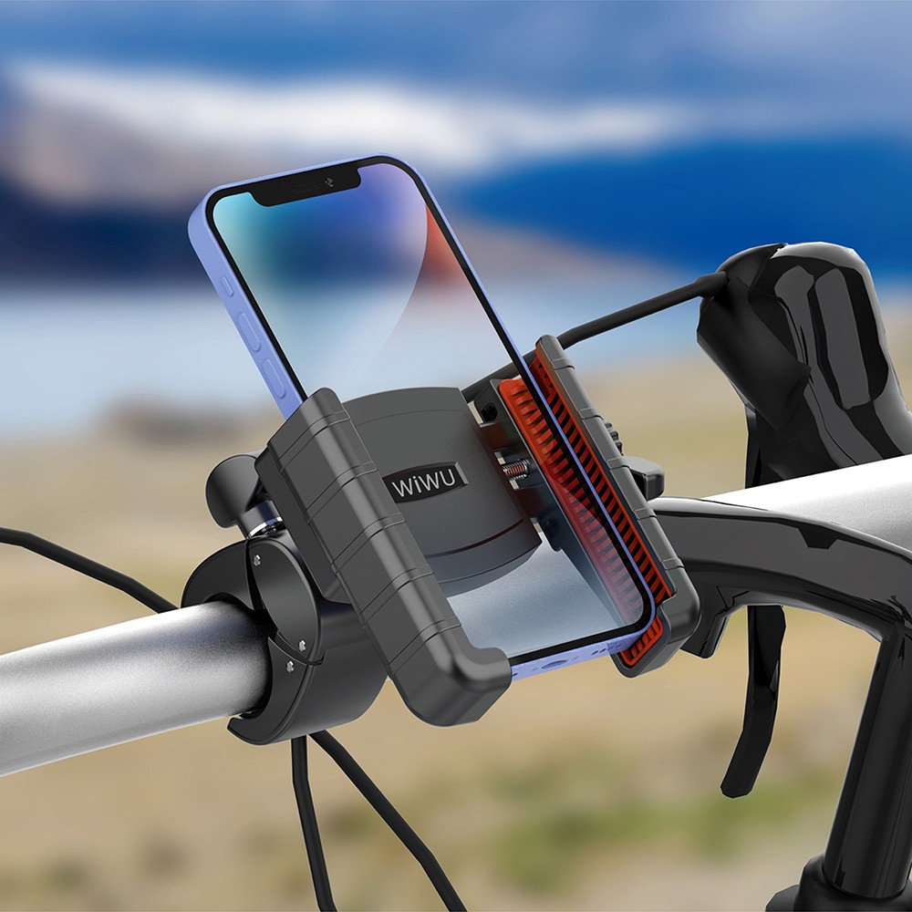Wiwu Wi-ZC002 Sarsıntı Önleyici 360° Derece Dönebilen Ayarlanabilir Motosiklet ve Bisiklet Telefon Tutucu