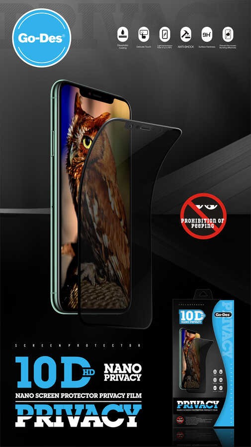 iPhone 12 Go Des Privacy Ekran Koruyucu
