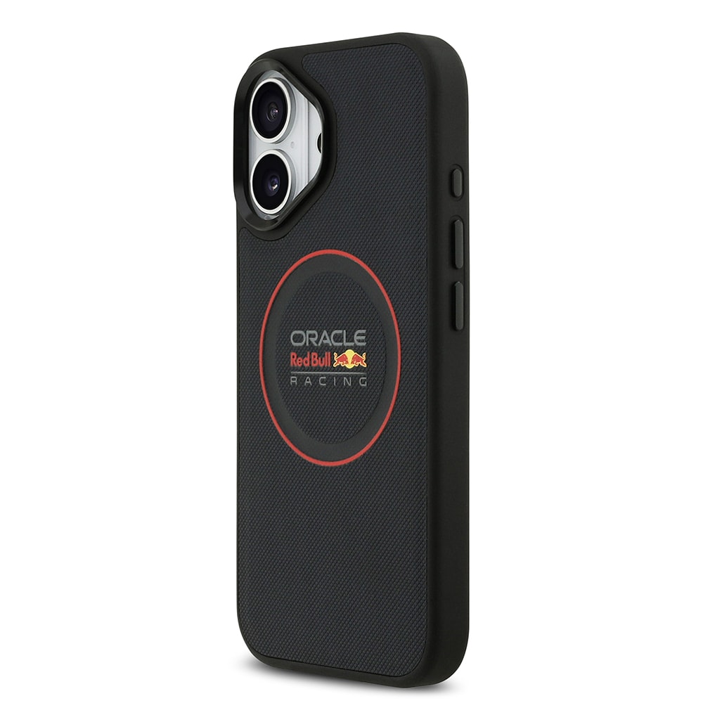 Apple iPhone 17 Kılıf Redbull Orjinal Lisanslı M-safe Şarj Özellikli Kırmızı Halka ve Logo Kabartmalı PU Deri Kapak