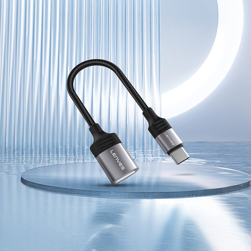 Lenyes AX122 USB to Type-C Dönüştürücü OTG Kablo