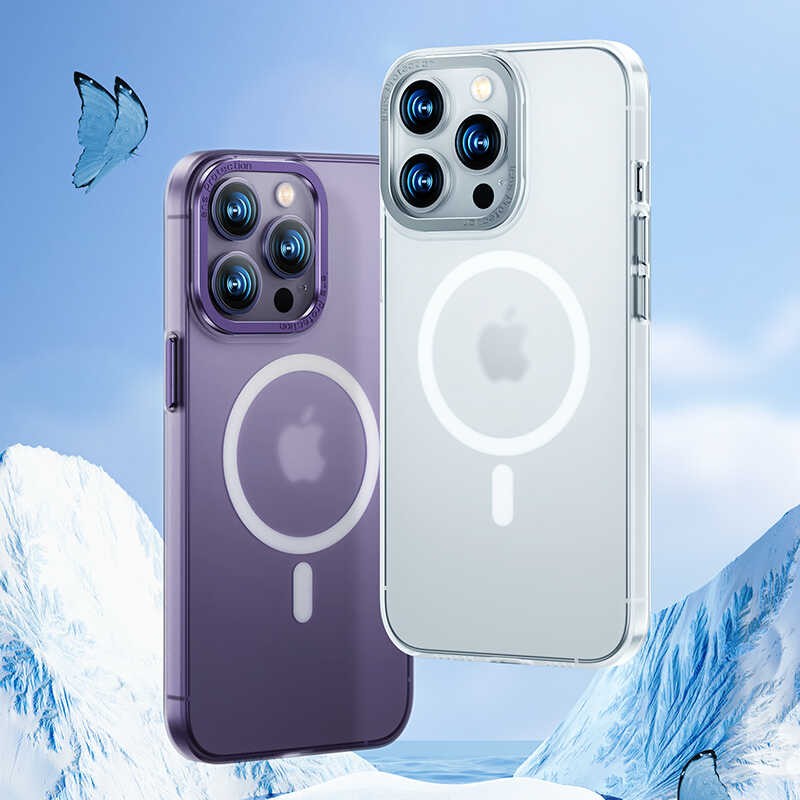 iPhone 14 Plus Kılıf Wireless Şarj Destekli Benks Magnetik Haze Kılıf