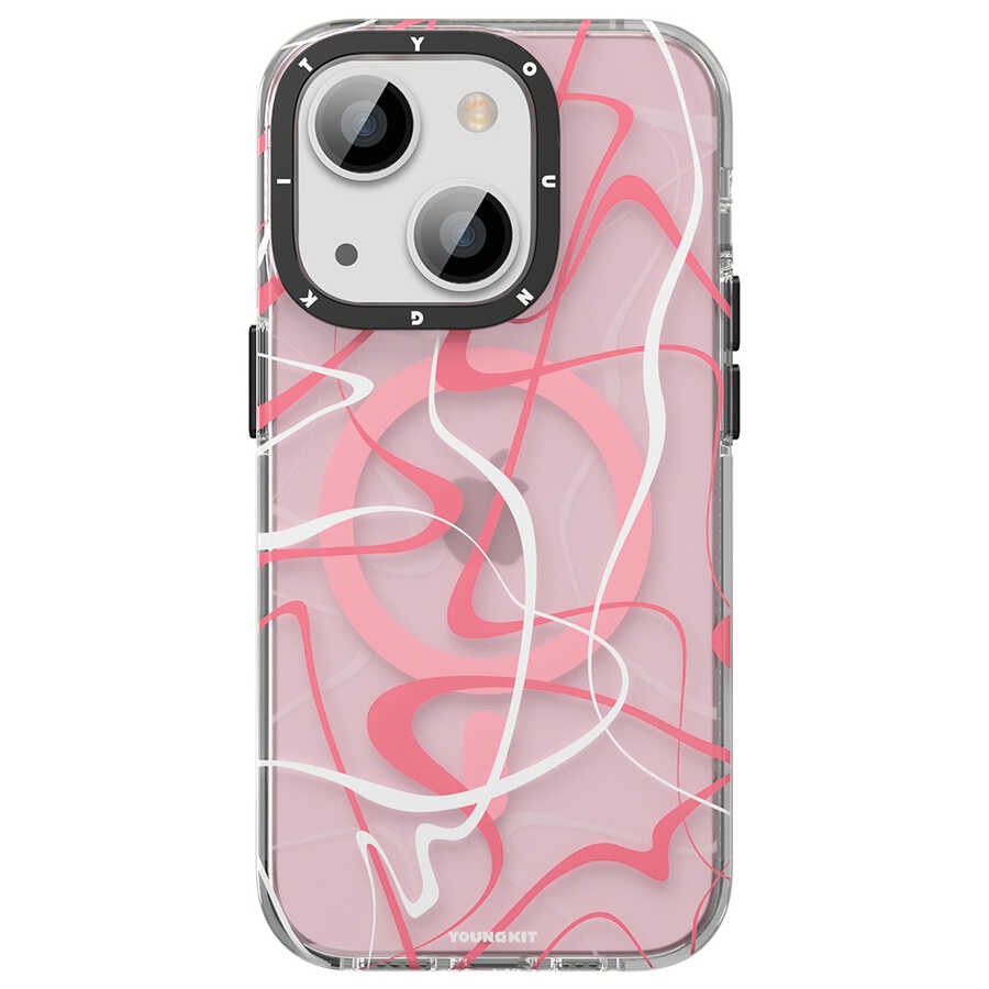 iPhone 14 Kılıf Magsafe Şarj Özellikli Youngkit Water-Ink Serisi Kılıf