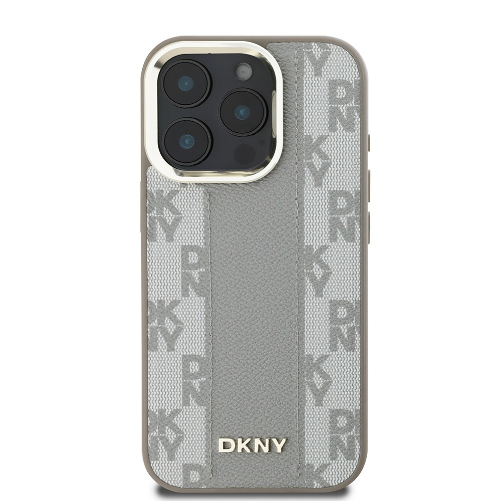 iPhone 16 Pro Kılıf DKNY Orjinal Lisanslı Magsafe Şarj Özellikli 3D Yazılı Checkered Pattern Kılıf
