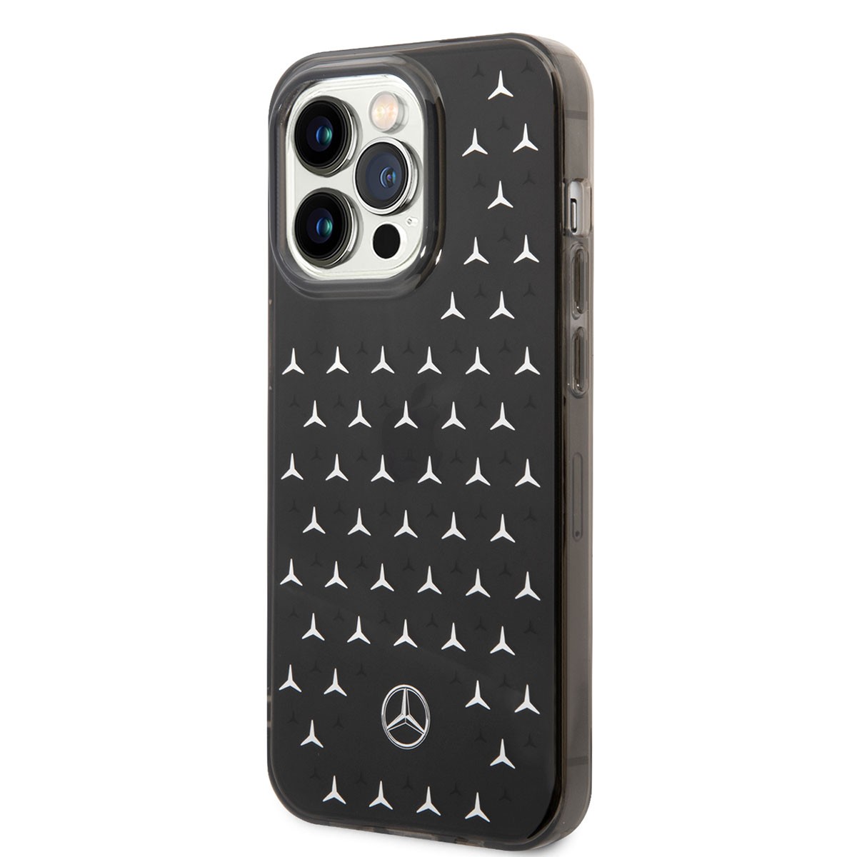 iPhone 14 Pro Max Kılıf Mercedes Benz Çift Katmanlı Yıldız Desenli Dizayn Kılıf