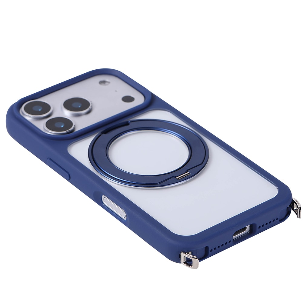 Apple iPhone 17 Pro Max Kılıf M-Safe Şarj Özellikli Standlı Zore Piza Silikon Kapak