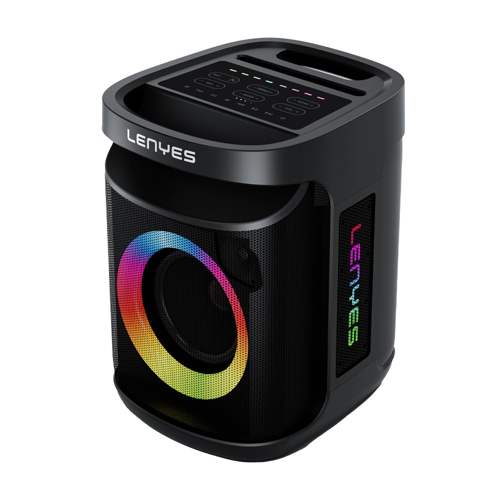 Lenyes S881 Su Geçirmez Mikrofonlu Çoklu Giriş RGB Işıklı TWS Karaoke FM Bluetooth Hoparlör v5.3 120W