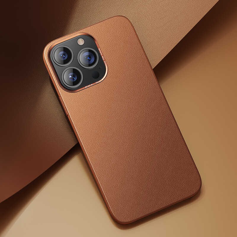 iPhone 13 Pro Max Kılıf Benks Magnetic Hakiki Deri Kılıf