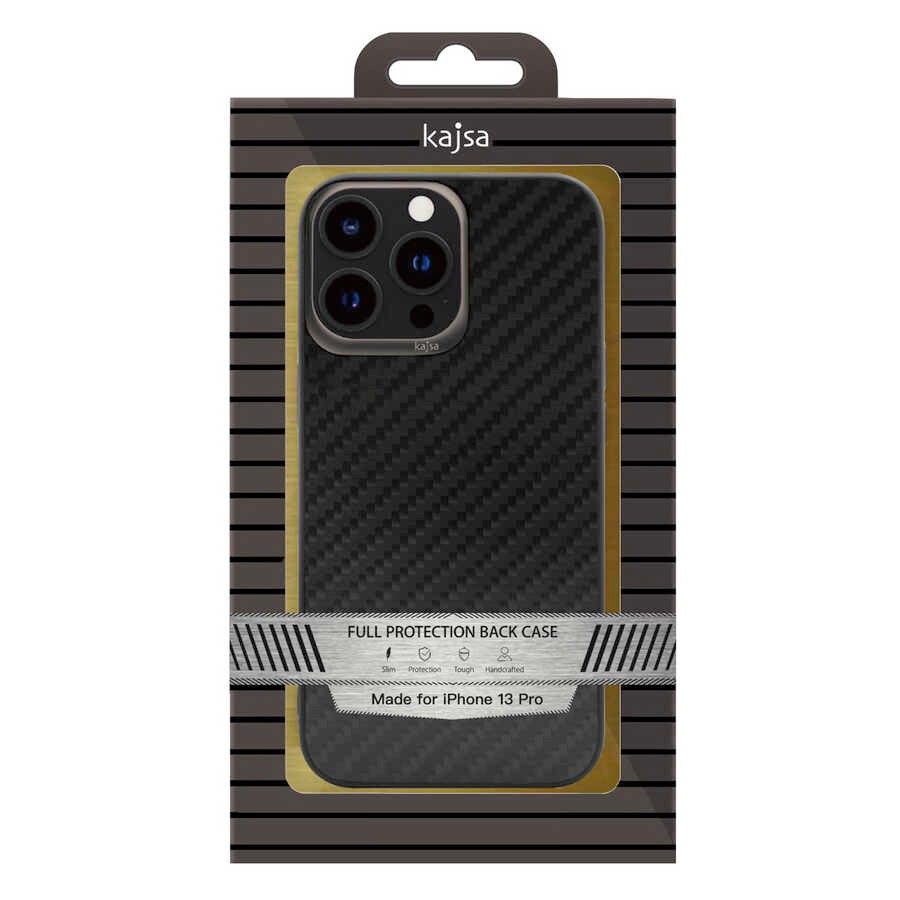 iPhone 13 Pro Max Kılıf Kajsa Carbon Fiber Collection Arka Kılıf