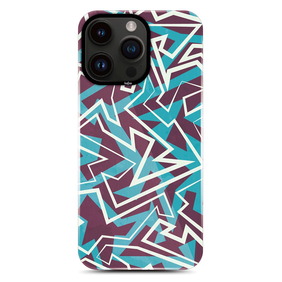 Apple iPhone 14 Pro Max Kılıf HD Desenli Kajsa Shield Plus Grafiti Serisi Kapak