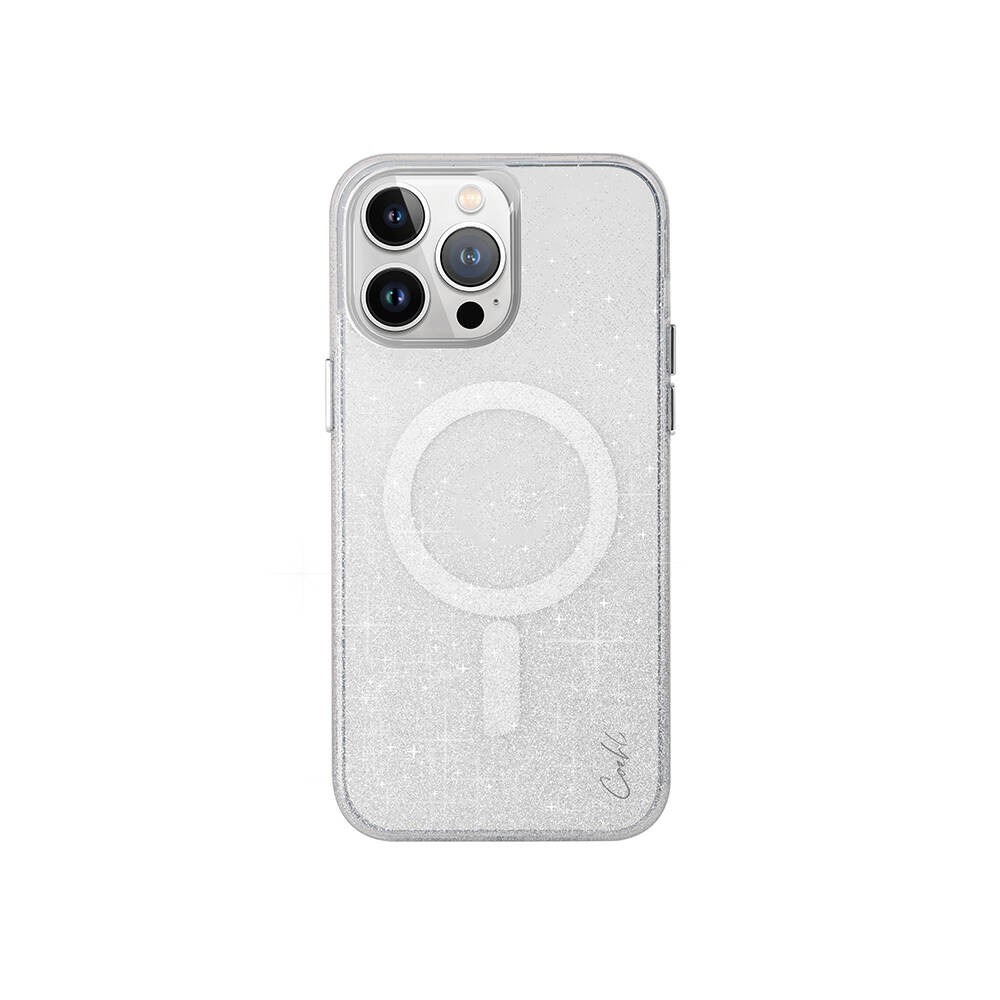 iPhone 15 Pro Max Kılıf Magsafe Şarj Özellikli Simli Arka Yüzey Coehl Lumino Kılıf