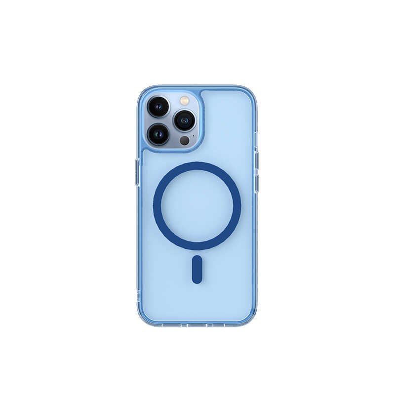 iPhone 14 Pro Max Wiwu Magsafe Şarj Özellikli Lens Korumalı Şeffaf Silikon Kapak