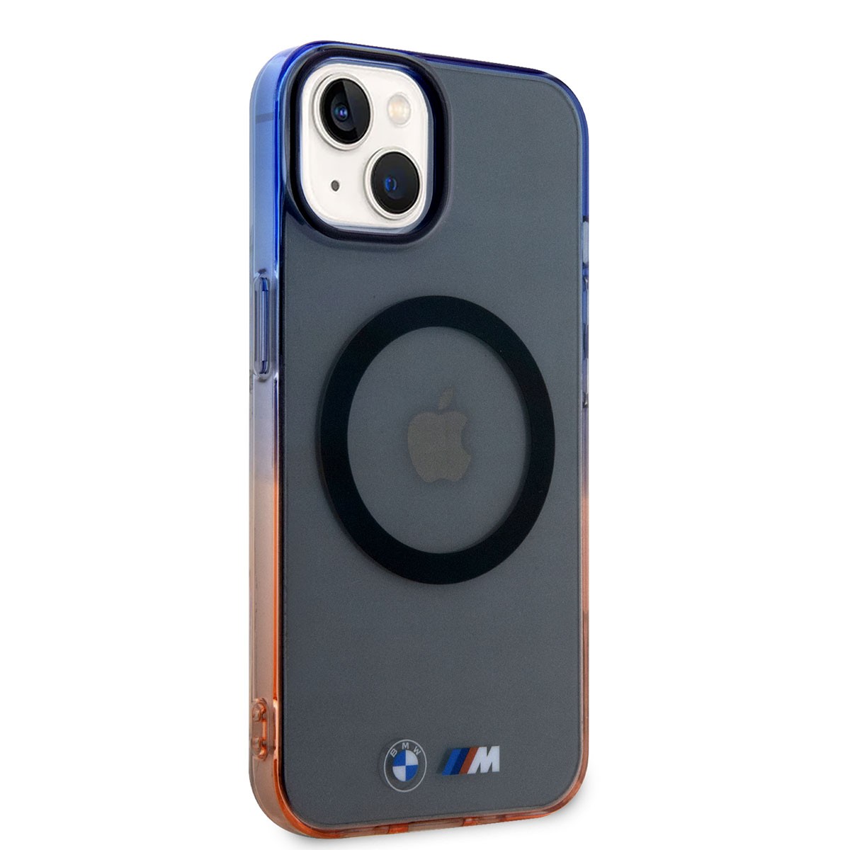iPhone 14 Kılıf BMW Magsafe Şarj Özellikli Transparan Renk Geçişli Dizayn Kılıf