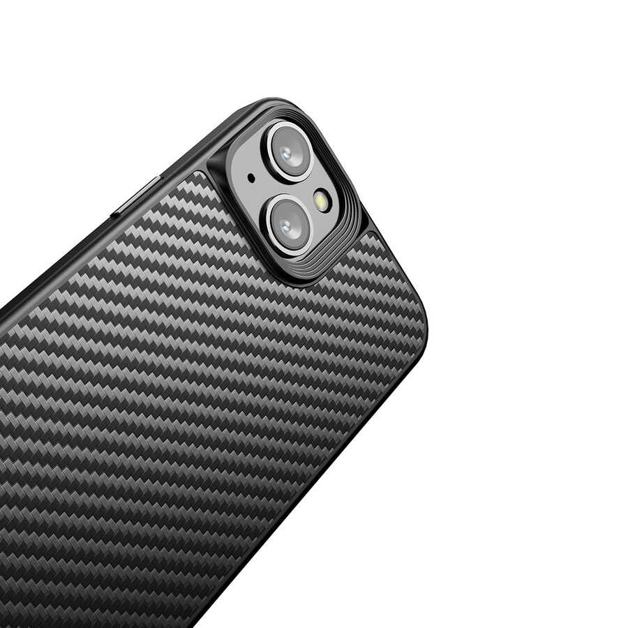 iPhone 14 Plus Kılıf Aramid Karbon Fiber Magsafe Özellikli Wlons Radison Kılıf