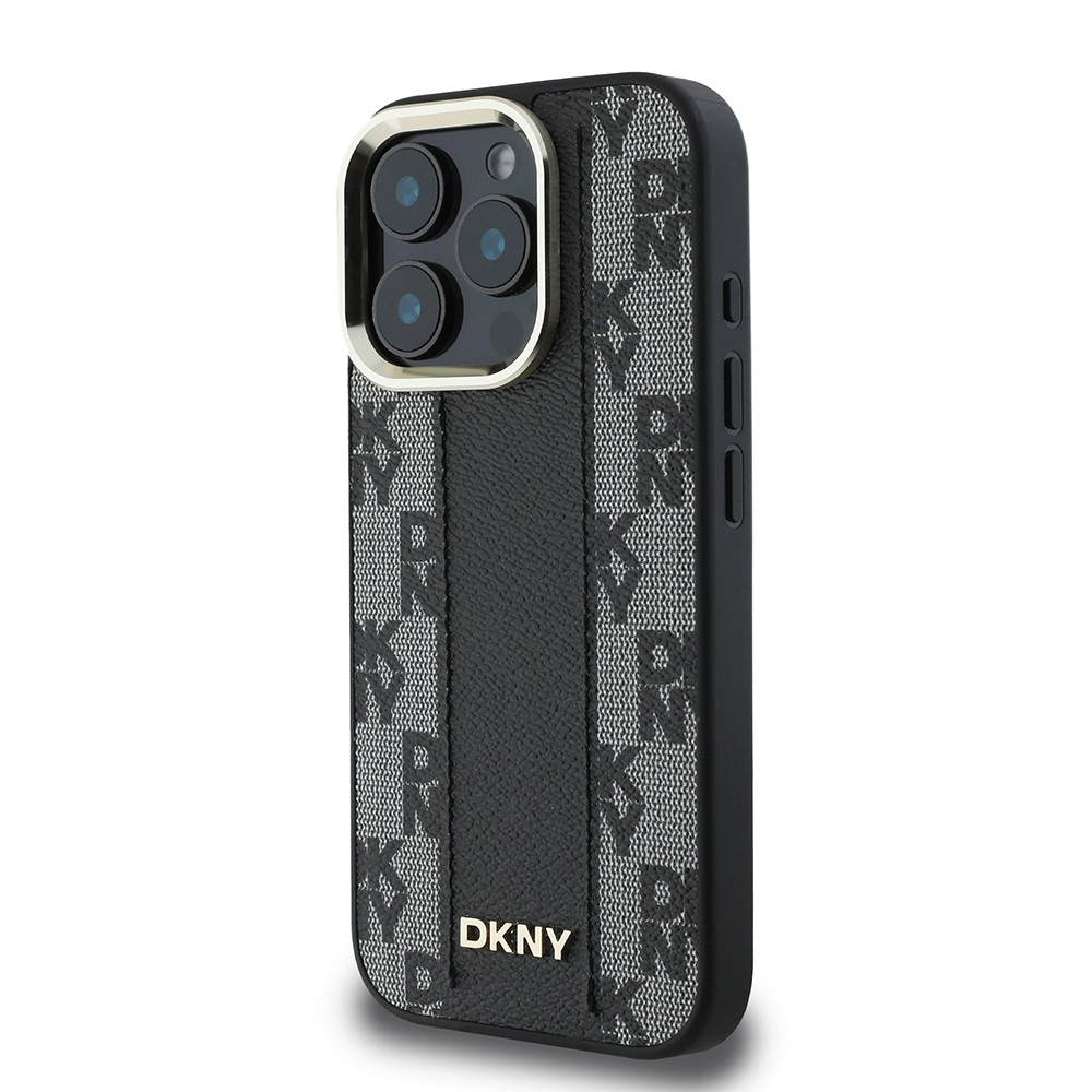 iPhone 16 Pro Kılıf DKNY Orjinal Lisanslı Magsafe Şarj Özellikli 3D Yazılı Checkered Pattern Kılıf